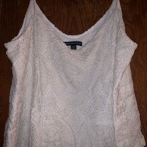 Lacey white stewpot tank top